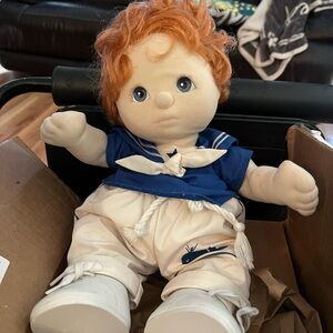 Redheaded Plush Sailor Doll in Blue Outfit